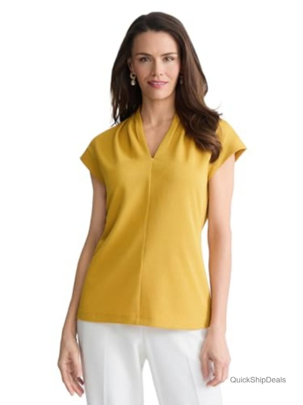 Kasper Funnel Neck Knit Top Extended Sleeve 95% Polyester 5% Elastane